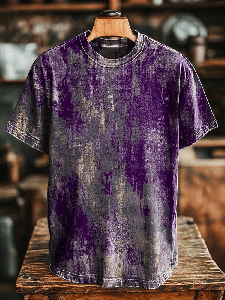 Men's Vintage Short Sleeve Crew Neck T-Shirt