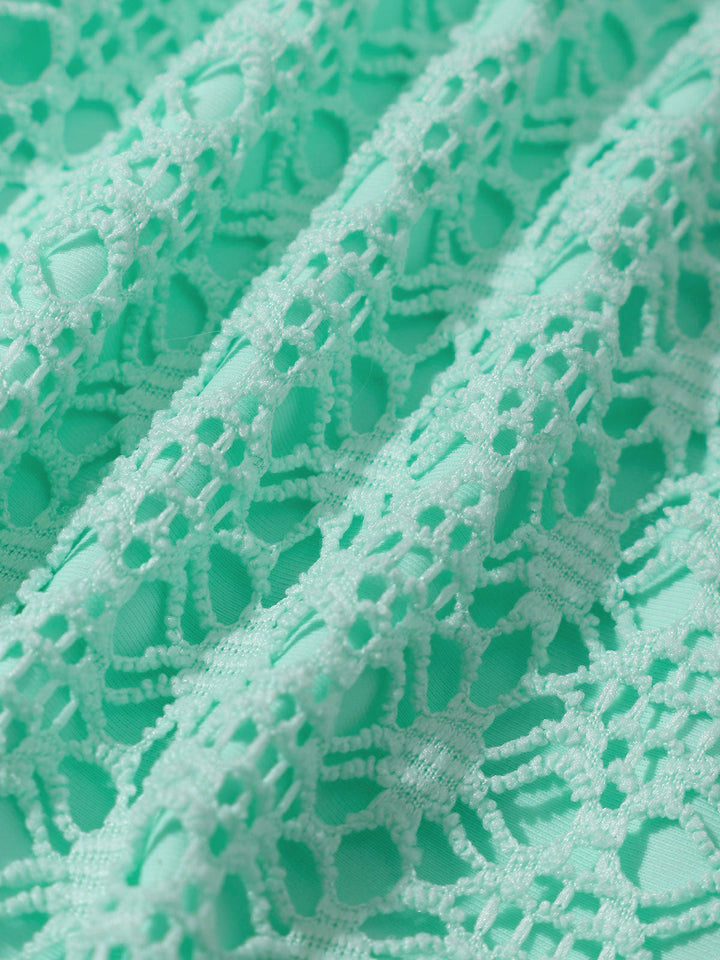 Cyan Mesh Underwire Bikini Top