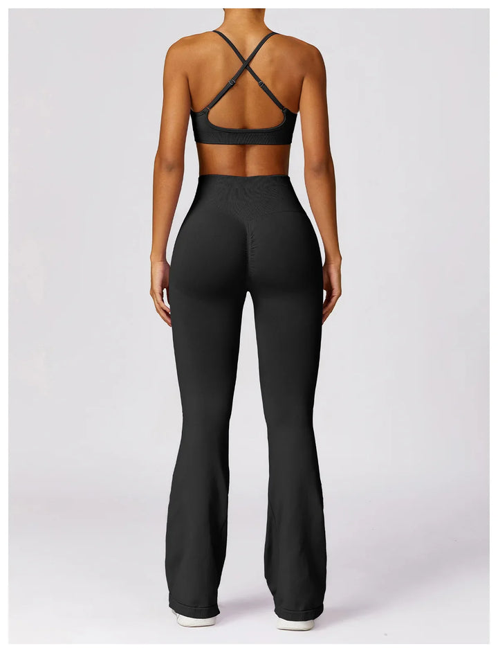 Cross Strap Push Up Seamless Sport Bra