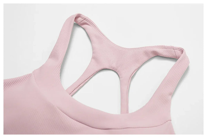 Sexy Back Ribbed Tight Sports Bra