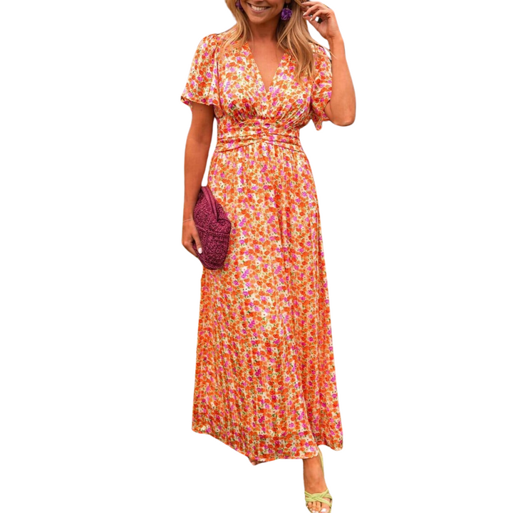 Elegant V-Neck Maxi Dress