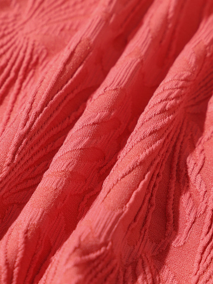 Red Jacquard Bikini Bottom