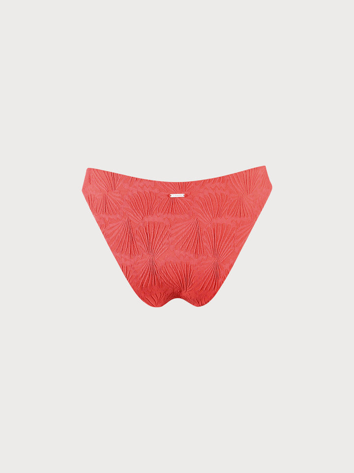 Red Jacquard Bikini Bottom