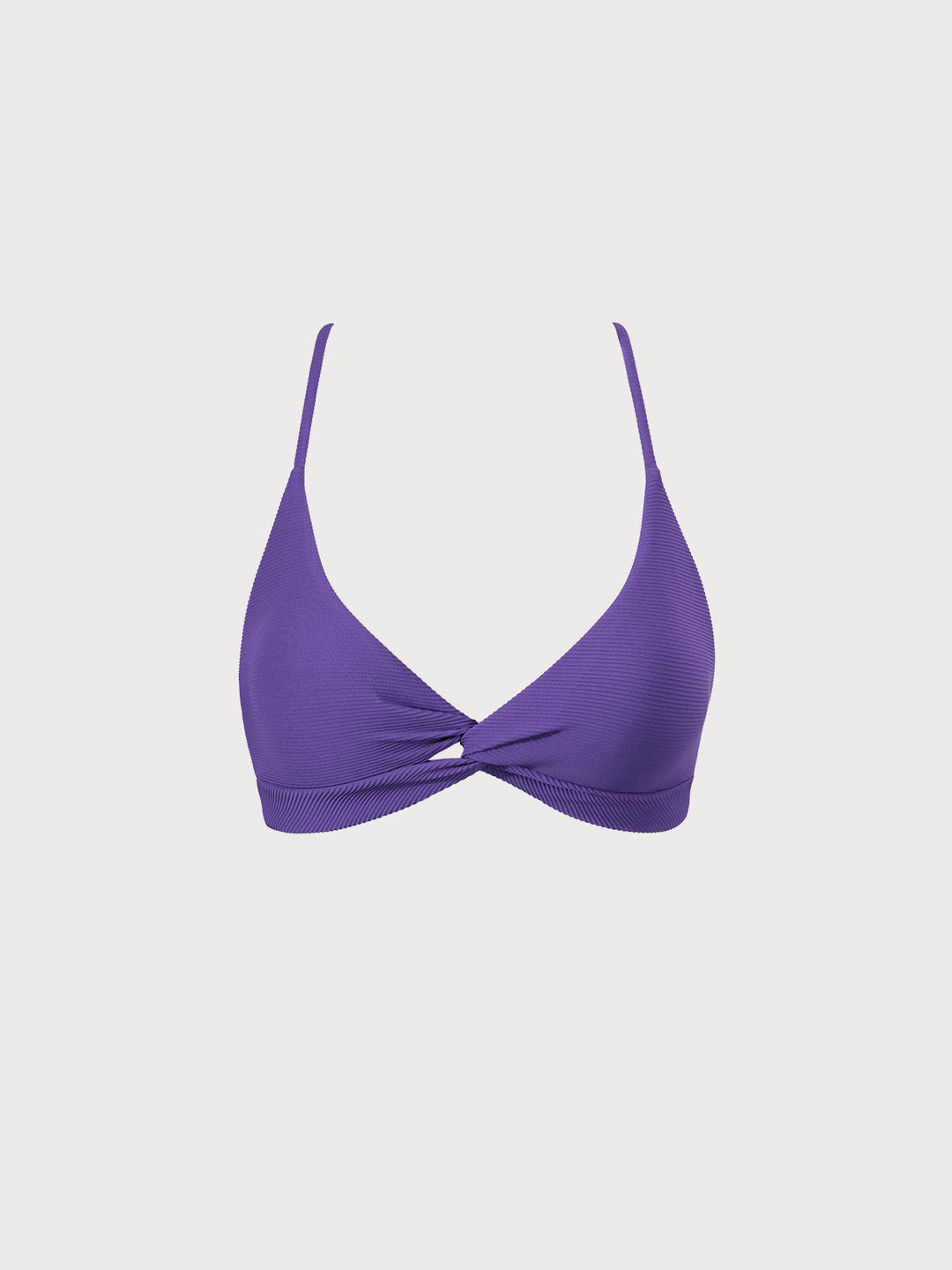 Purple Twist Cross Back Bikini Top