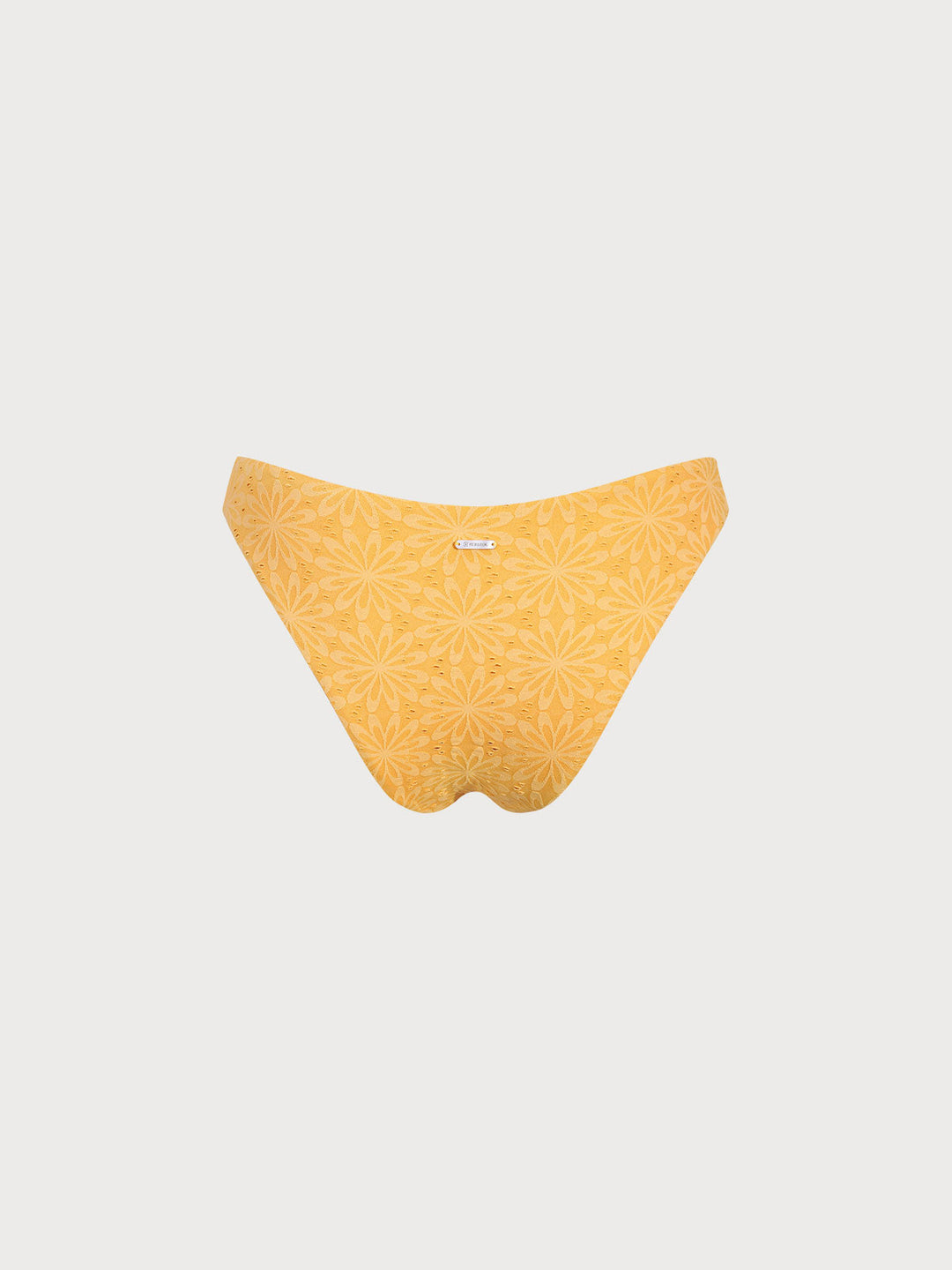Yellow Jacquard Bikini Bottom