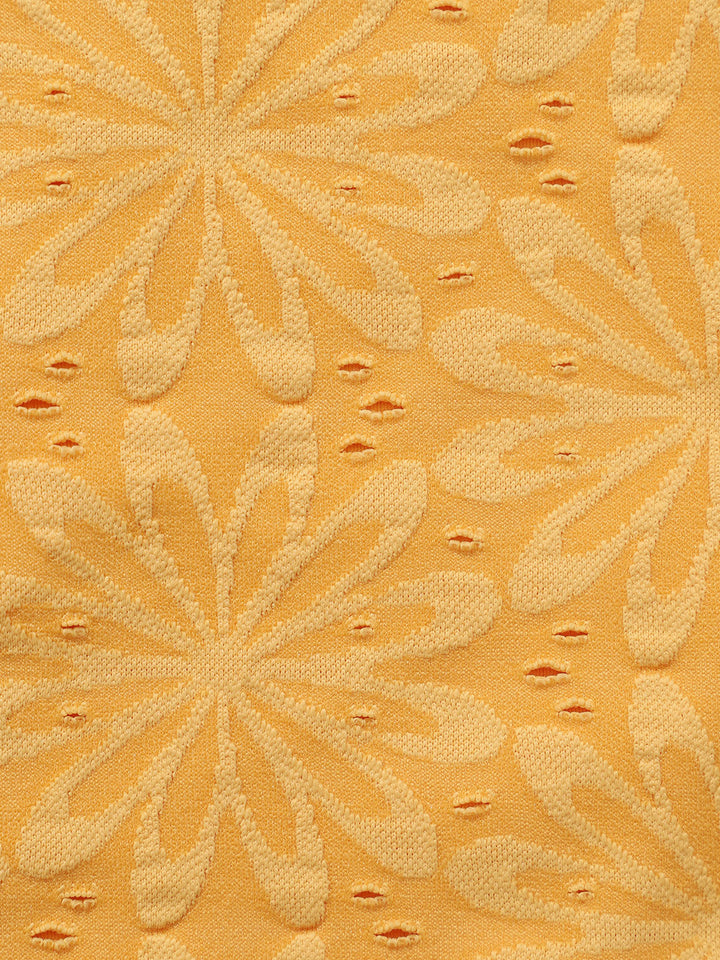 Yellow Jacquard Bikini Bottom