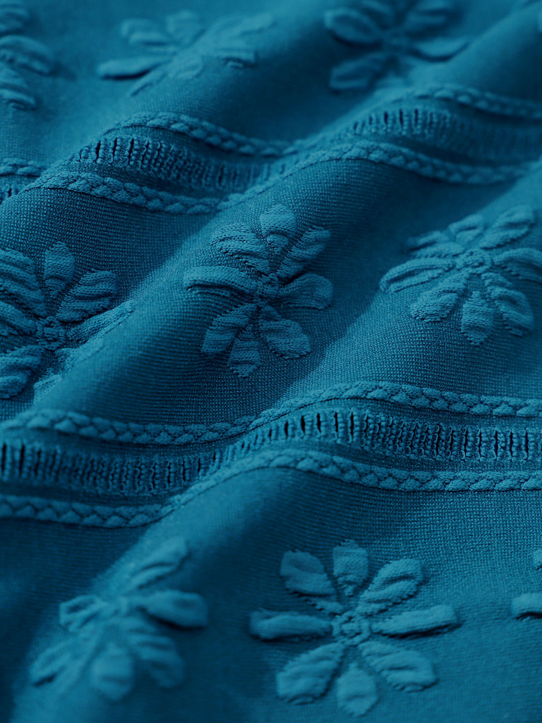 Blue Jacquard Tie Bikini bottom