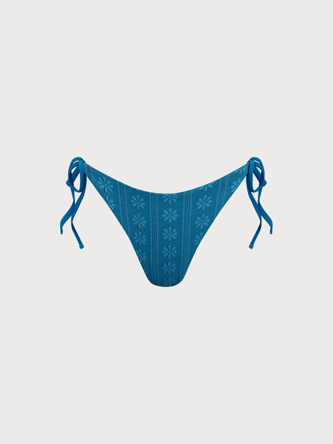 Blue Jacquard Tie Bikini bottom