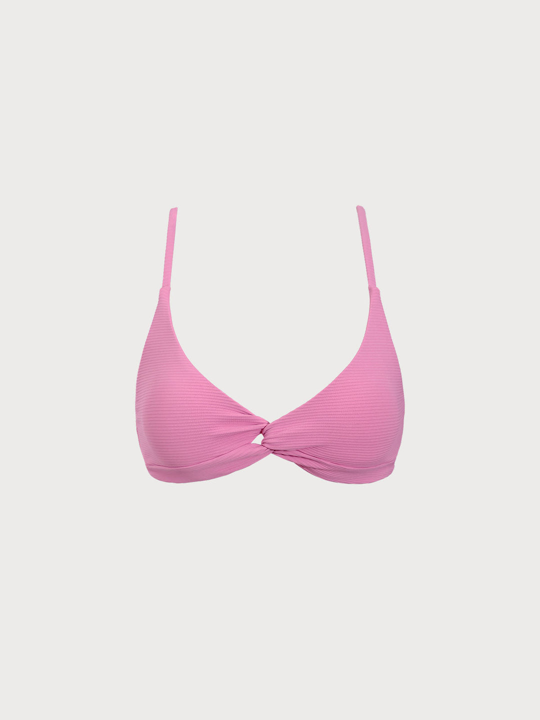 Pink Twist Backless Bikini Top