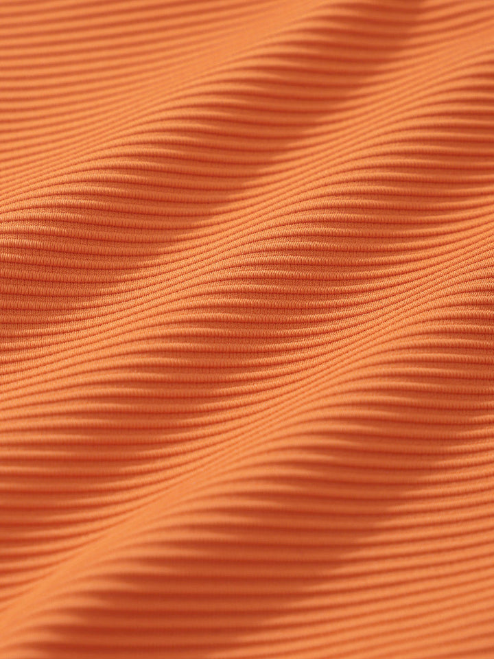 Orange Twist Backless Bikini Top