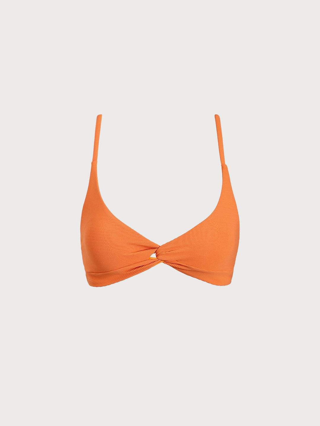 Orange Twist Backless Bikini Top