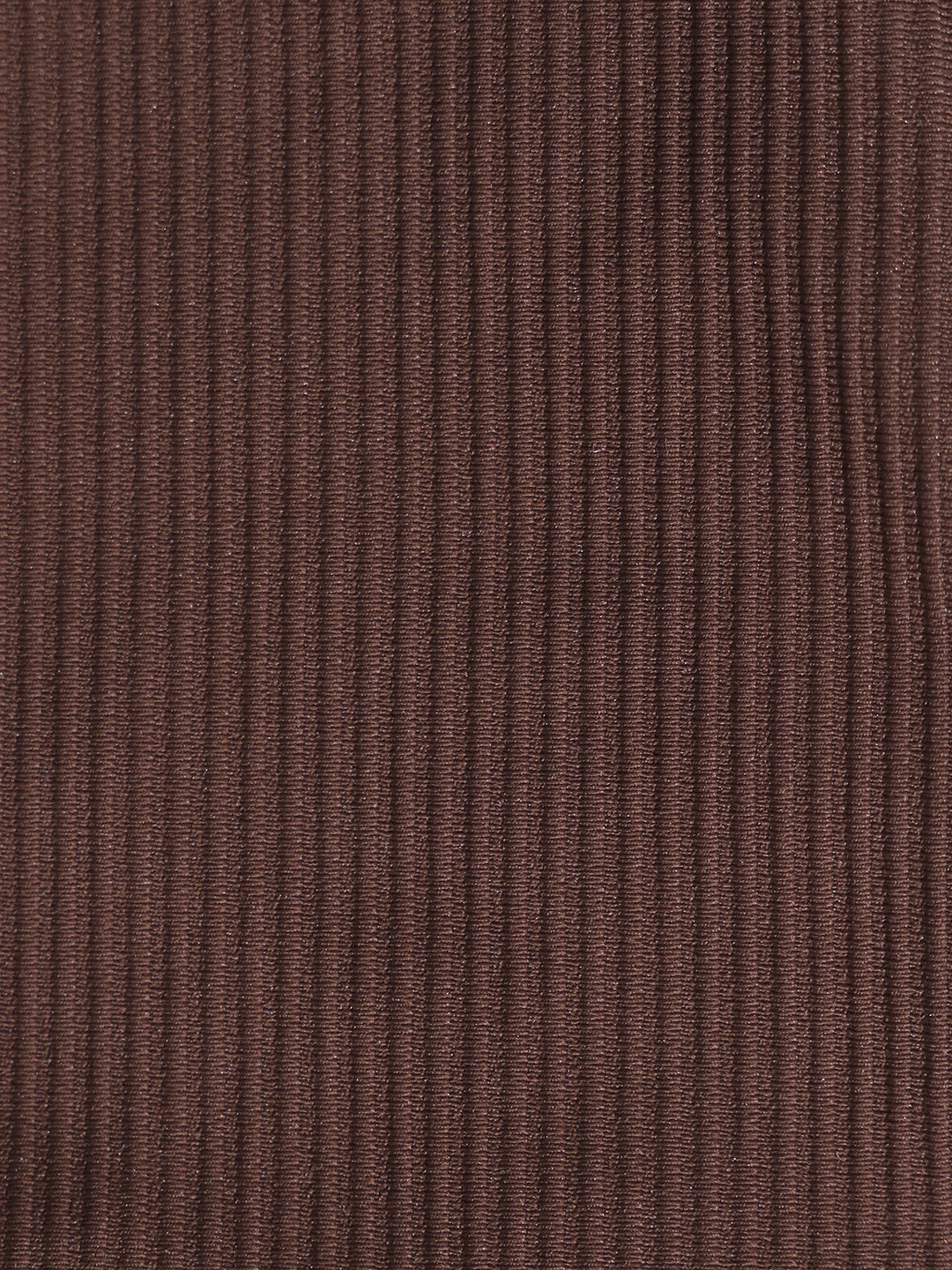 Dark Coffee Ribbed High Cut Bikini Bottom