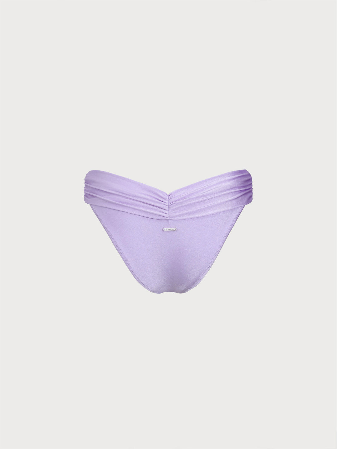 Purple  Ruched Bikini Bottom