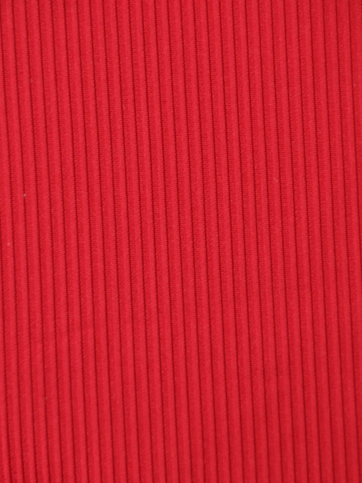 Red Contrast Trim Knotted One-Piece Swimsuit